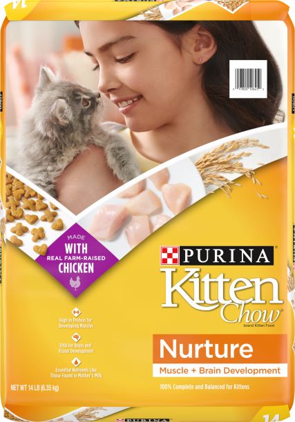 Cat Food Kitten Chow Nurture Chicken Recipe 14lb nq